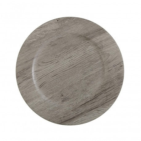 Bajo Plato Acabado Madera