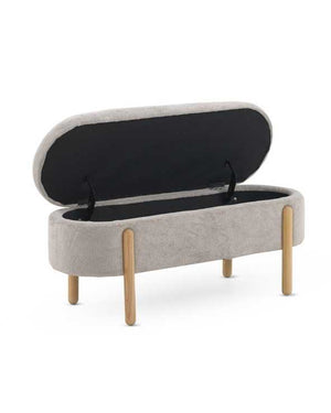 Banqueta-Baúl Boucle Gris