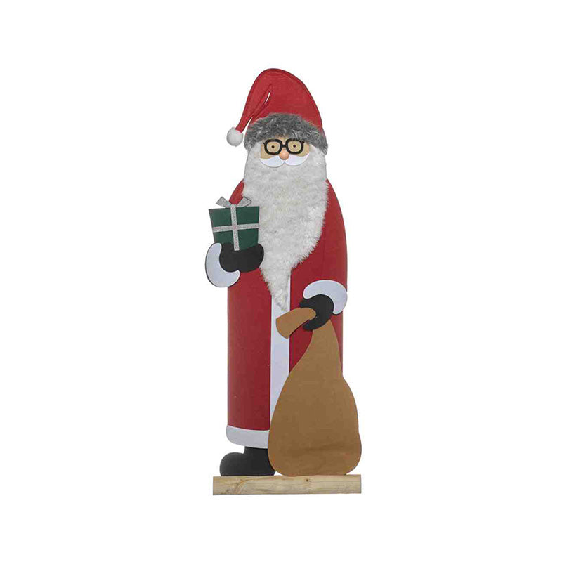 Figura de decoración de navidad de fieltro Papá Noel