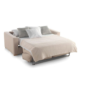 Sofá cama con diseño moderno y elegante vista del colchón