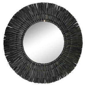 Black Round Mirror